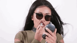 Girl Applies Lipstick Mua GIF