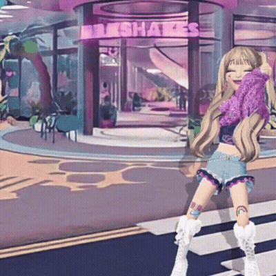 Girl At Milkshake Shop GIF