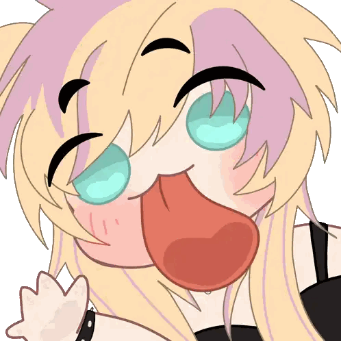 Girl Cartoon With Tongue Out Sticker