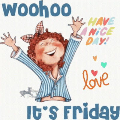 Girl Celebrating Woohoo It's Friday GIF