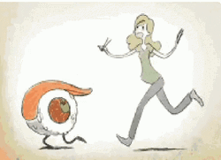 Girl Chases Sushi GIF