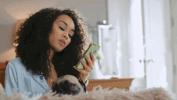 Girl Checking Instagram Photo GIF