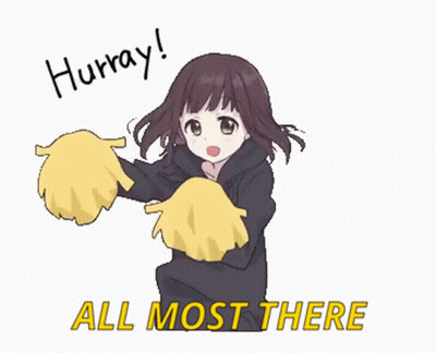 Girl Cheering Hurray Almost There GIF