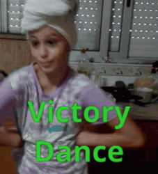 Girl Chicken Victory Dance GIF