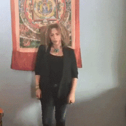 Girl Clicking Fingers Disappear GIF