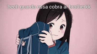 Girl Covering Face With Blue Bag Hecho Guarda Essa Cobra Ai Brotherkk GIF