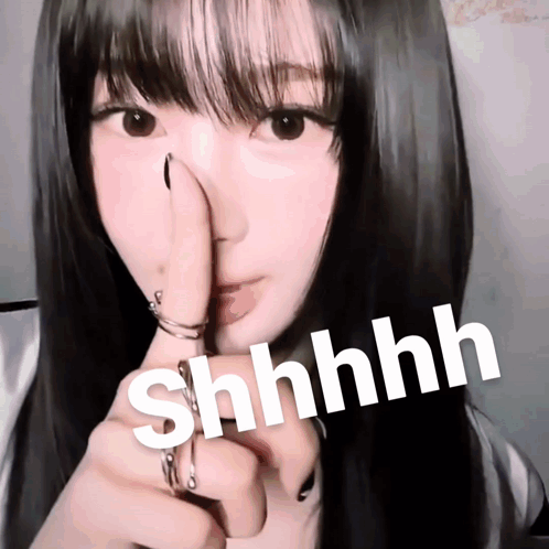 Girl Covering Nose Shushing GIF