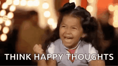 Girl Crying And Screaming Think Happy Thoughts GIF