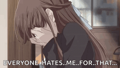 Girl Crying Covering Face Saying Everyone Hates Me For That