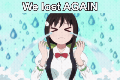Girl Crying In Water Saying We Lost Again GIF