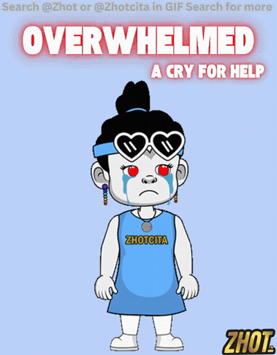Girl Crying Overwhelmed A Cry For Help GIF