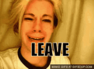 Girl Crying With Leave Above GIF