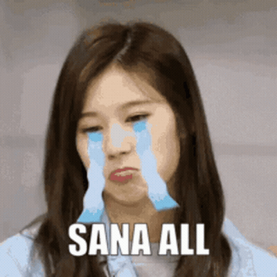 Girl Crying With Sana All GIF