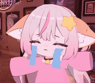 Girl Crying With Star On Head GIF