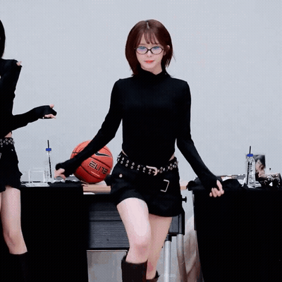 Girl Dancing In Front Of Basketball Saying Elite GIF