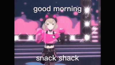 Girl Dancing On Stage Saying Good Morning Snack Shack GIF