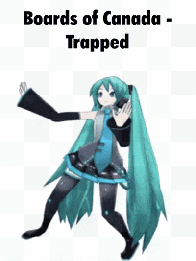 Girl Dancing With Boards Of Canada Trapped Behind Her GIF