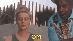 Girl Disturb Meditation By Om GIF