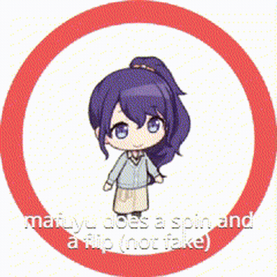 Girl Doing Spin And Flip In Red Circle GIF