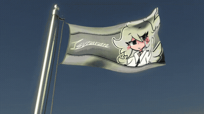 Girl Drawing On White Flag Zycaran GIF
