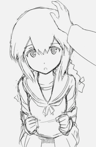 Girl Drawing With Beib Text GIF