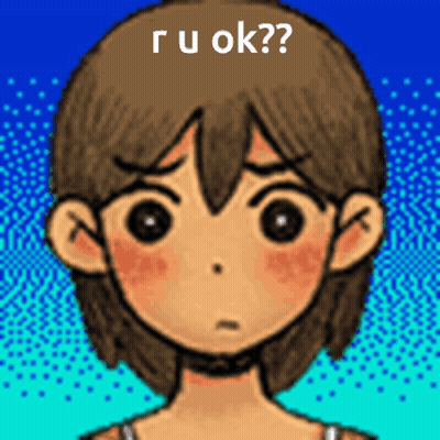 Girl Drawing With Ru Ok Words GIF