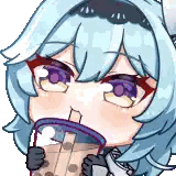 Girl Drinking Bubble Tea Sticker
