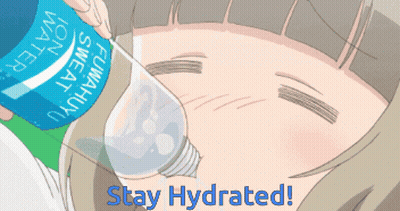 Girl Drinking Stay Hydrated Bottle GIF