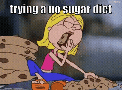 Girl Eating Cookies Trying No Sugar Diet GIF
