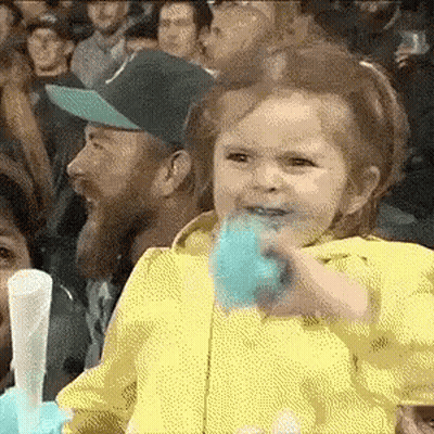 Girl Eating Cotton Candy GIF