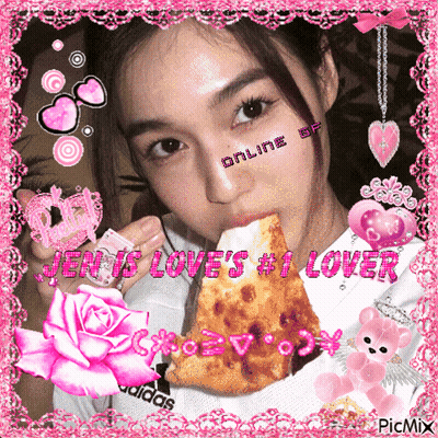 Girl Eating Pizza Jen Is Love's #1 Lover GIF
