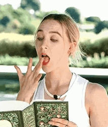 Girl Enjoying And Reading A Book GIF