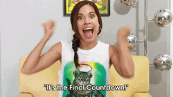 Girl Excited The Final Countdown GIF