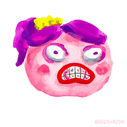 Girl Face Melt Revealing Skull GIF