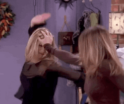 Girl Fight Rachel Green Jennifer Aniston GIF