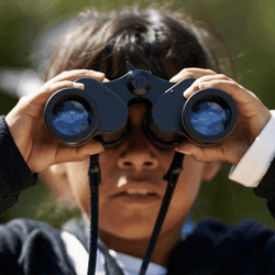 Girl Find Using Telescope GIF