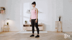 Girl Fitness Lunge Exercise GIF