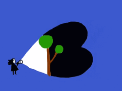 Girl Flashing A Black Heart GIF