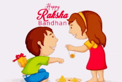 Girl Giving Gift To Boy Happy Raksha Bandhan GIF