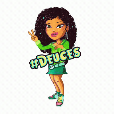 Girl Giving Peace Sign #Deuces GIF