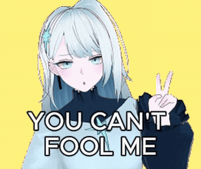 Girl Giving Peace Sign Saying You Can't Fool Me GIF