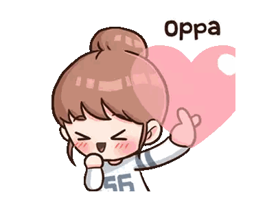 Girl Giving Thumbs Up Oppa Sticker