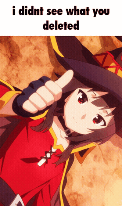 Girl Giving Thumbs Up Saying I Didnt See What You Deleted GIF