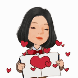  Girl Giving Valentine Day Letter Full Of Love GIF