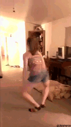 Girl Goofy Exit Dance  GIF