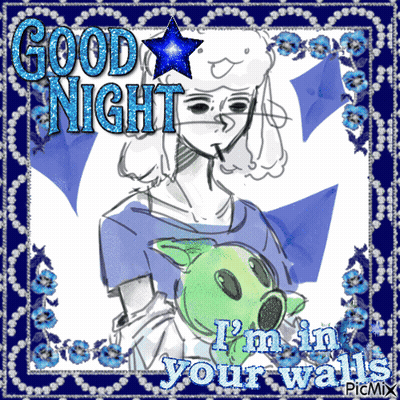 Girl Green Monster Good Night I'm In Walls GIF