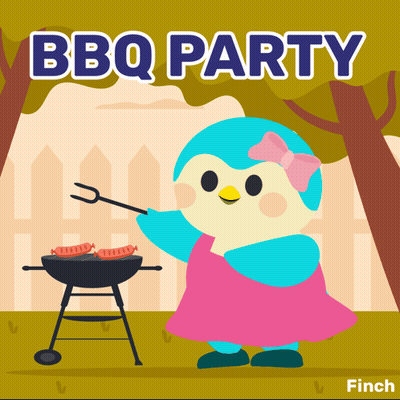 Girl Grilling Sausages BBQ Party GIF