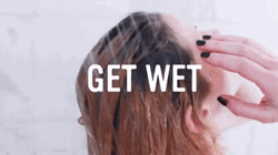Girl Hair Get Wet Shower GIF