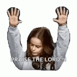 Girl Hands Up And Praise The Lord GIF