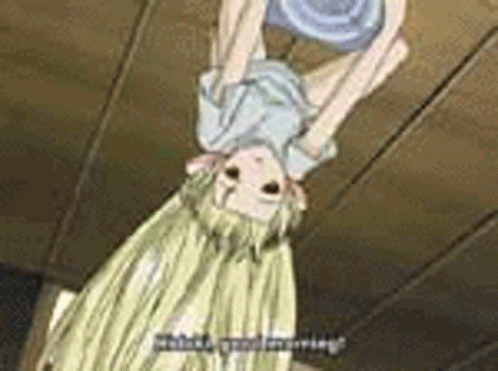 Girl Hanging Upside Down GIF